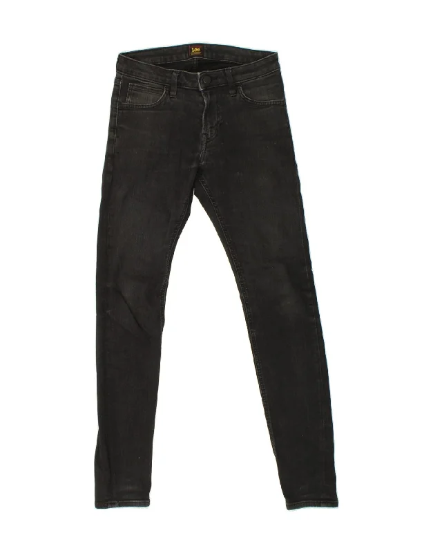 LEE Womens Malone Skinny Jeans W28 L32 Grey Cotton