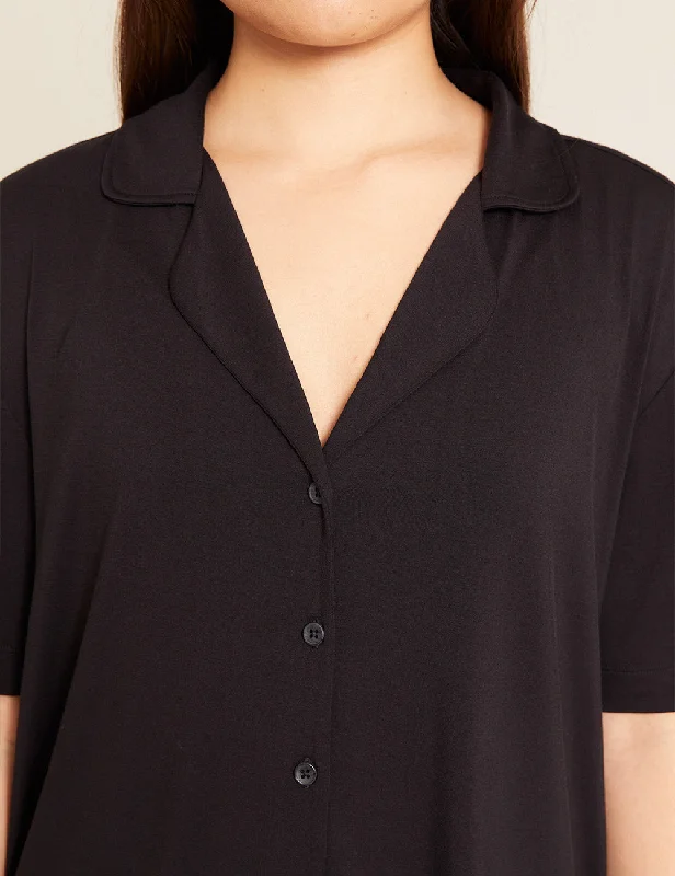 Goodnight Short Sleeve Sleep Shirt - Black Summer pajama sets