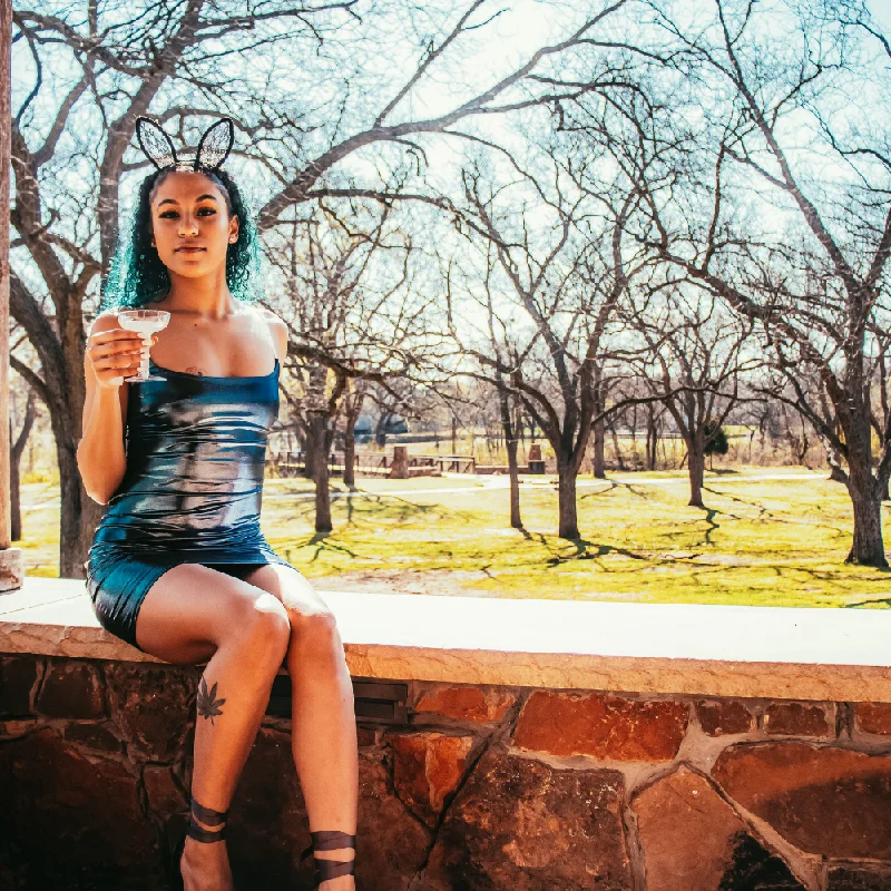 Kathy holographic dress Vacation mini dresses