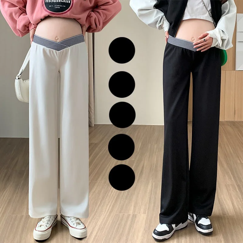 NiDELL: Women’s Vintage Loose Trousers Belly Support For Autumn Bright color unclassified skirts