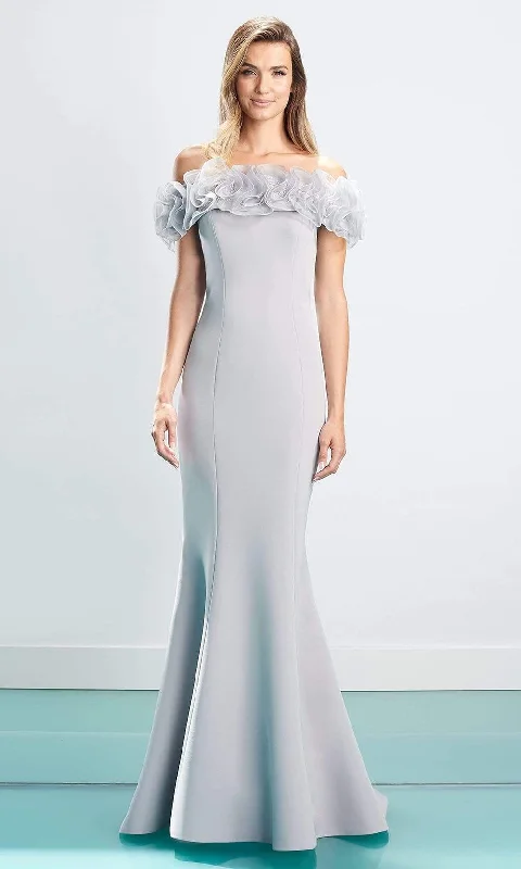 Alexander by Daymor - 1461 Ruffled Off Shoulder Long Gown Vintage party dresses