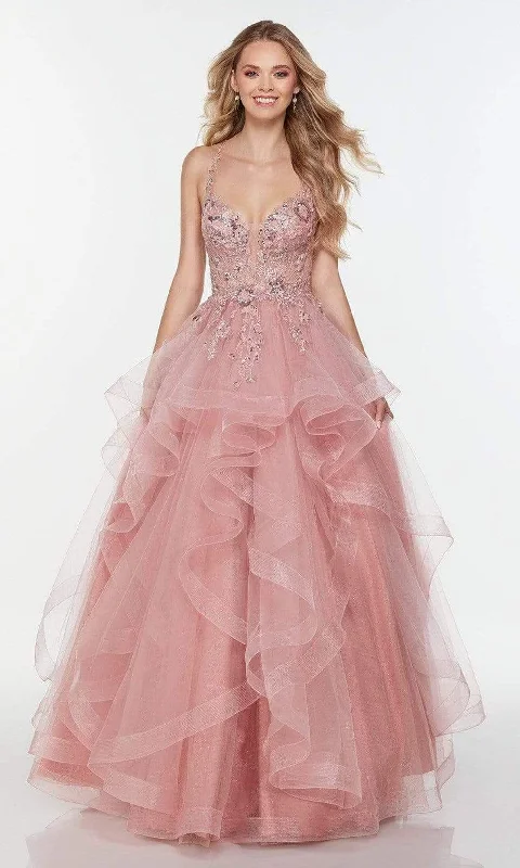 Alyce Paris - 61085 Organza Tiered A-Line Gown Office party dresses