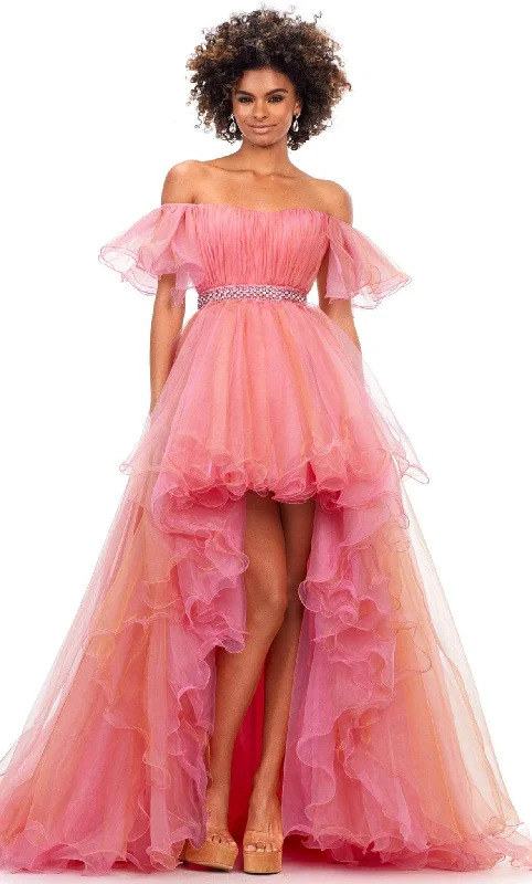 Ashley Lauren 11269 - Off Shoulder Organza High Low Gown Best party dresses for formal events Ashley Lauren 11269 - Off Shoulder Organza High Low Gown Best party dresses for formal events