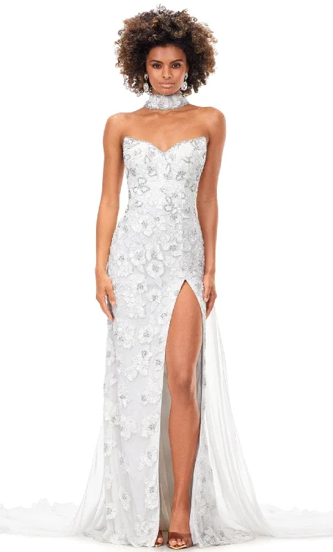 Ashley Lauren 11351 - Strapless Sweetheart Neck Evening Gown Tulle party dresses