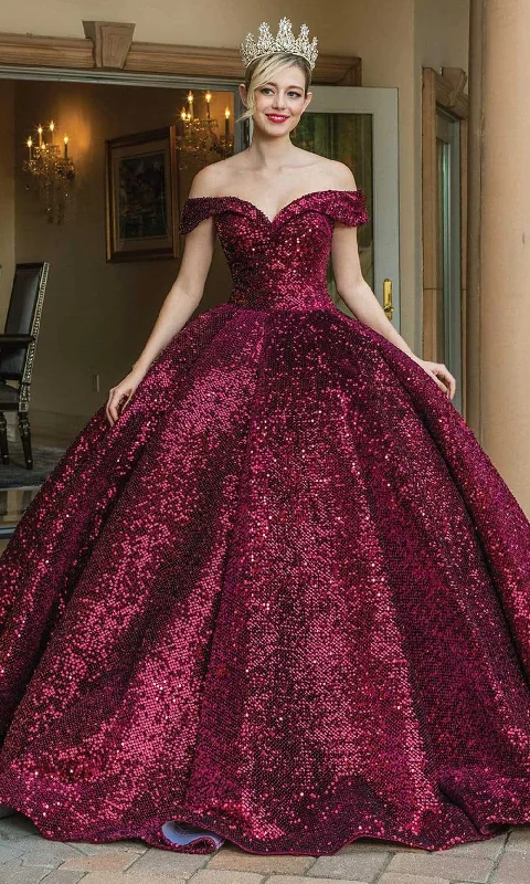 Dancing Queen - 1559 Sequined Corset Back Gown Office party dresses