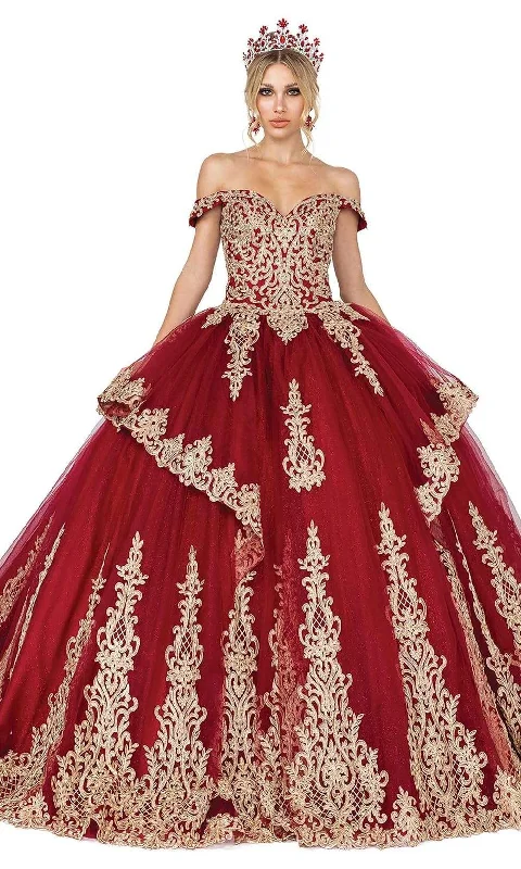 Dancing Queen - 1571 Off Shoulder Applique Ballgown Spring party dresses
