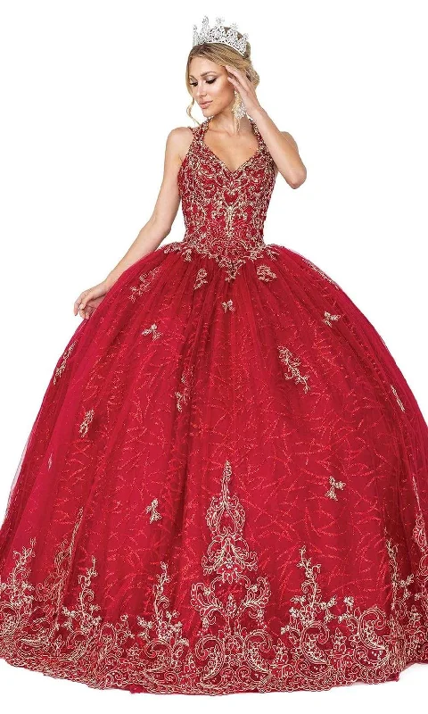 Dancing Queen - 1609 Appliqued Strappy Ballgown Best party dresses for wedding guests