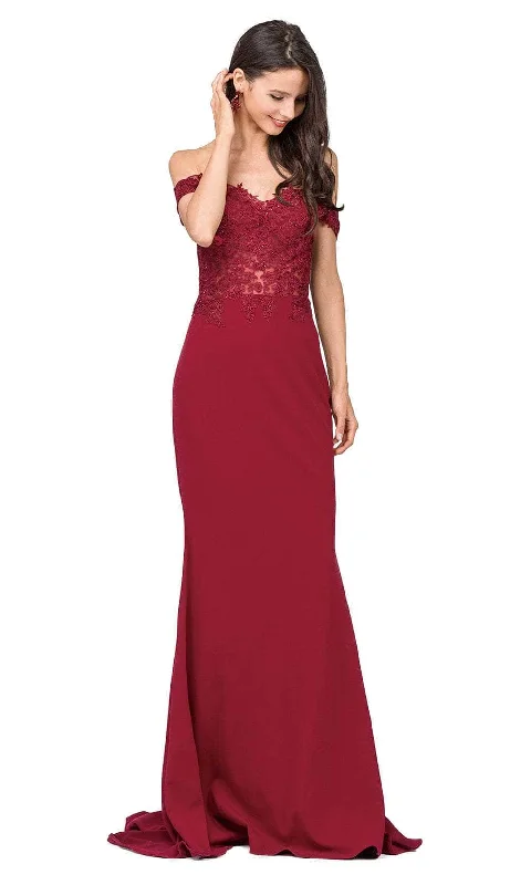 Dancing Queen 2274 - Embroidered Off Shoulder Prom Gown ASOS party dresses