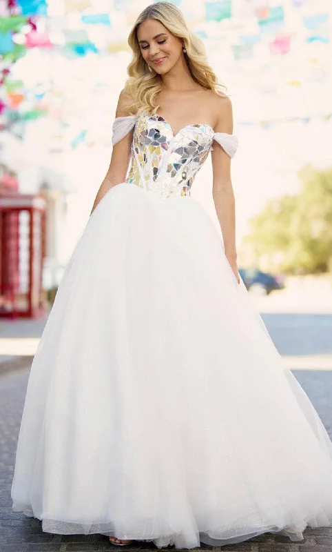 Sherri Hill 55714 - Disc Mosaic Organza Ball Gown Best party dresses for plus size