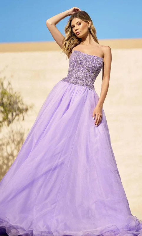 Sherri Hill 55947 - Strapless A-line Organza Gown Corset party dresses