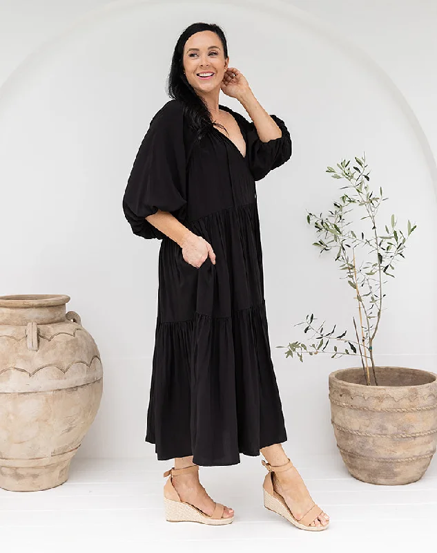 Bee Maddison Jackson Dress Black Mesh unclassified dresses