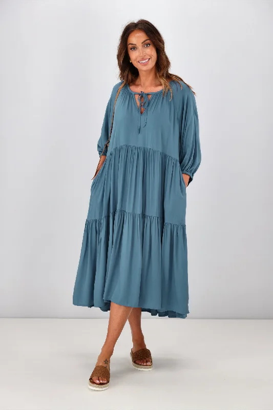 Bee Maddison Jackson Dress Blue Off-shoulder unclassified dresses