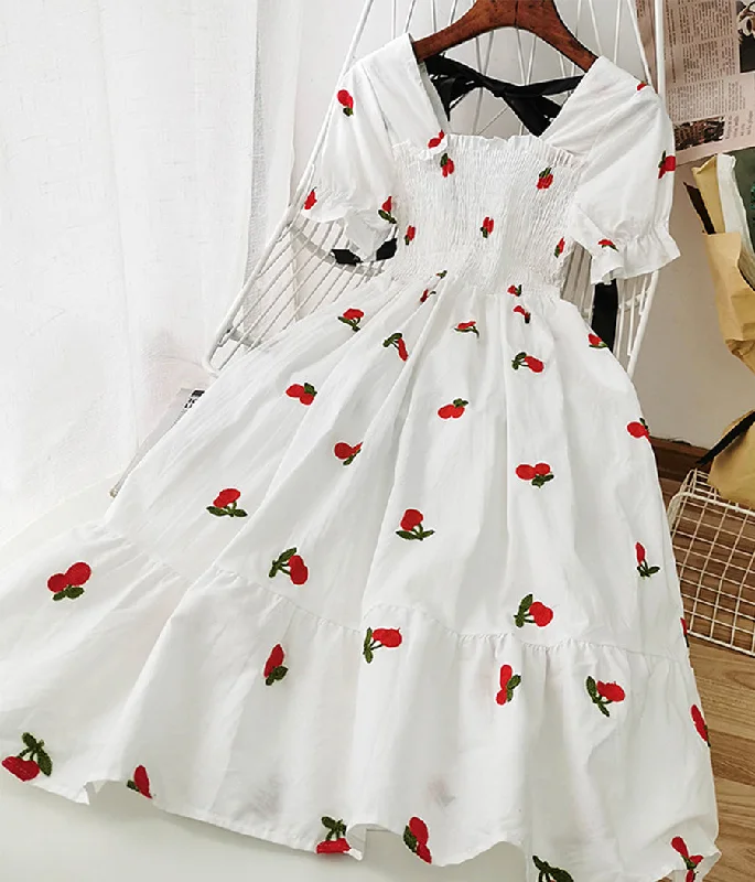 Cute A line fruit dress fashion girl dress  1237 Flowy unclassified dresses