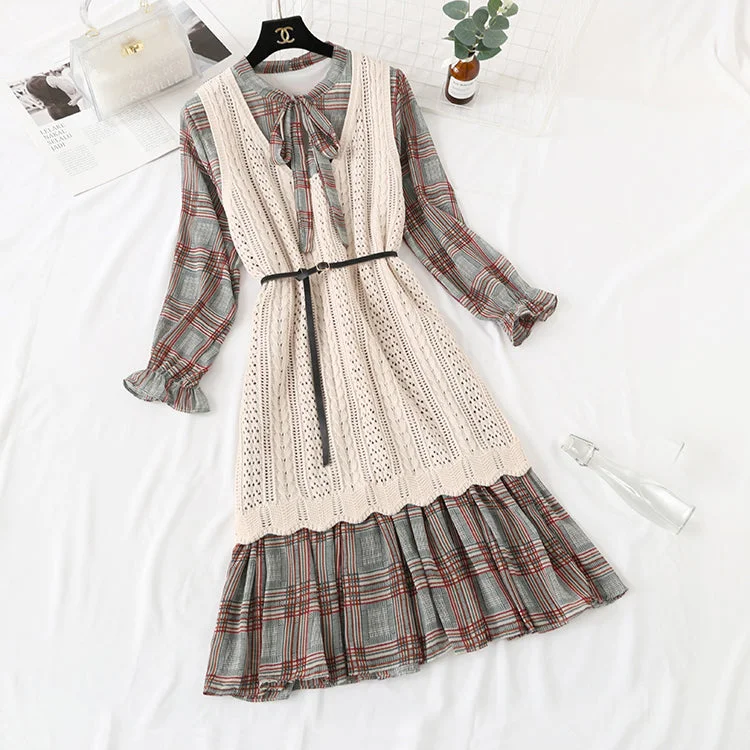 Foreign fashion net red chiffon bottomed dress  2222 Trendy new unclassified dresses