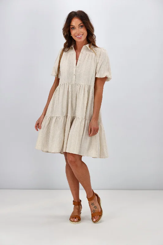 Sass Saba Dress Natural Stripe Unique unclassified dresses