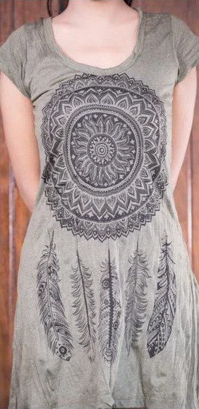 Sure Design Women's Dreamcatcher Dress Green A-line unclassified dresses