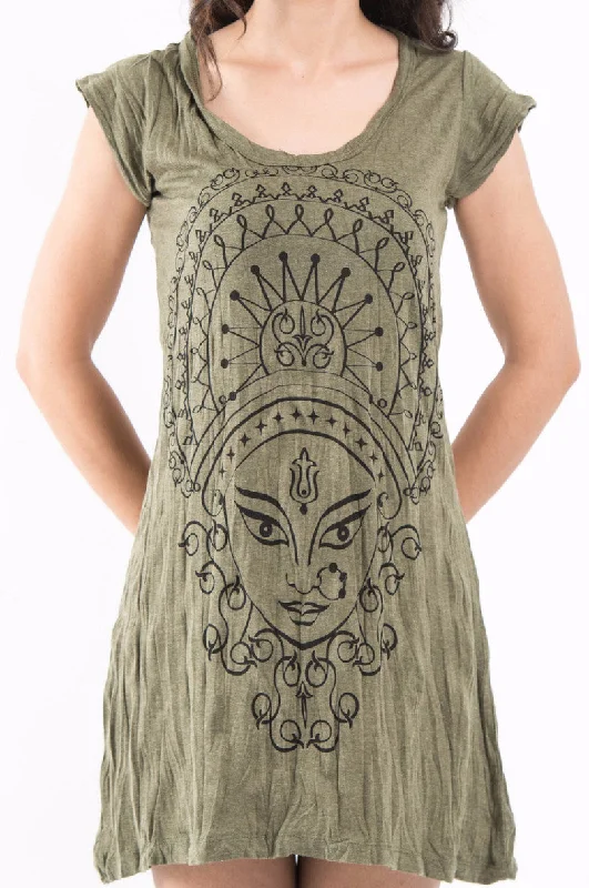 Sure Design Women's Durga Kali Dress Green Fashionable unclassified dresses