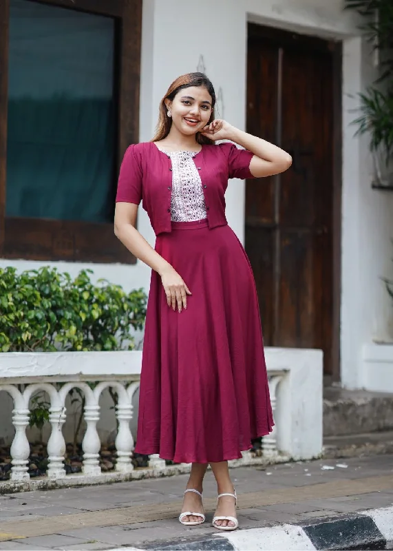 Vibrant Maroon Women's unclassified dresses