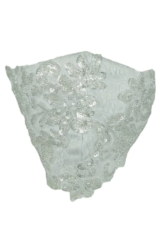 Girls White Sequin Lace Triple Layer Reusable Fashion Mask Sequin Dress Party