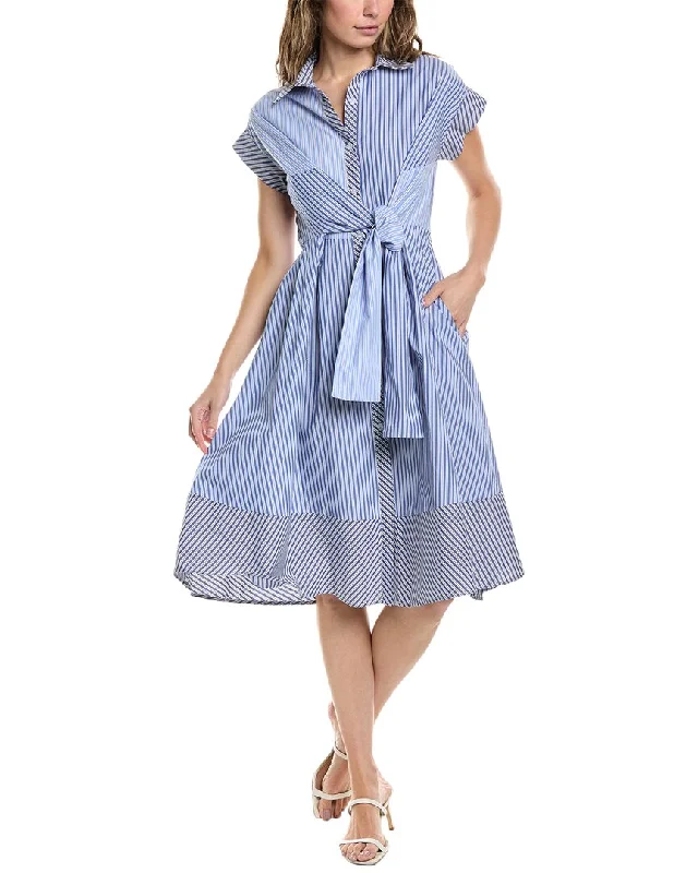 Gracia Striped Shirtdress Short Shirt Dress