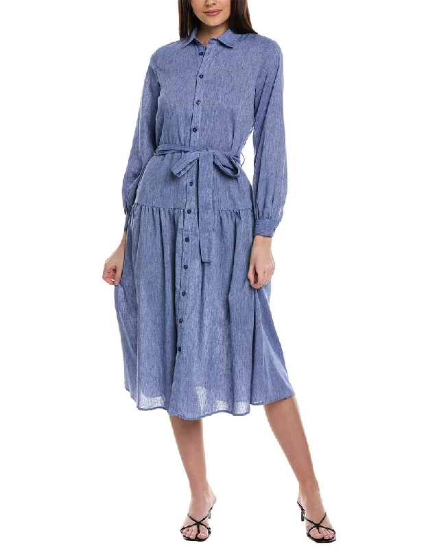 YAL New York Printed Shirtdress Lace Shirt Dress